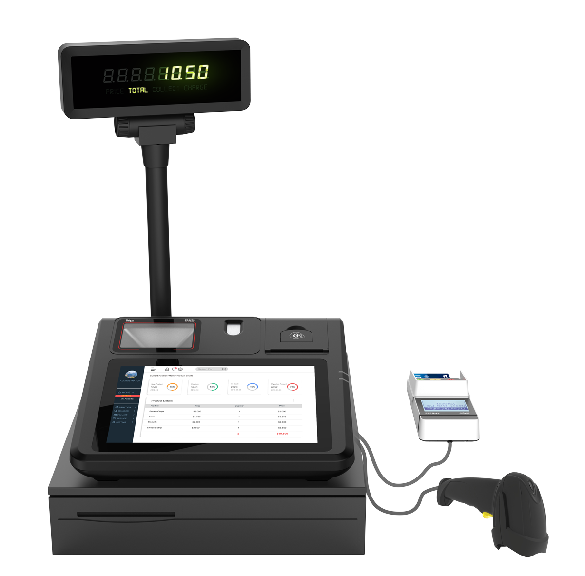 10-Inch Android All-in-one Desktop POS Terminal